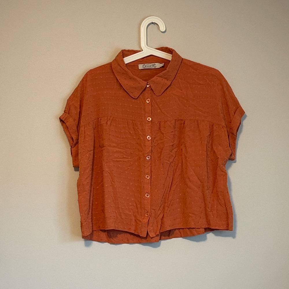 Universal Thread Rust Button-Down Shirt
